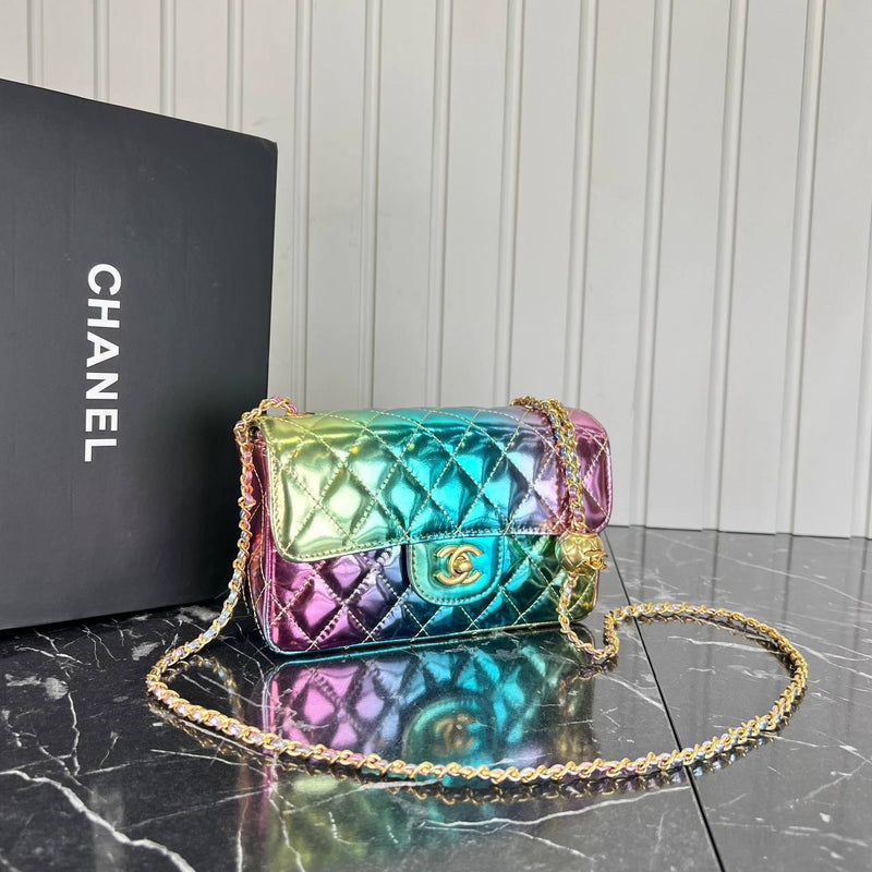 Chanel 1.75 Chain Patent Leather Bag
