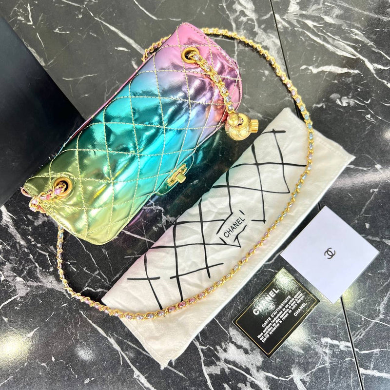 Chanel 1.75 Chain Patent Leather Bag