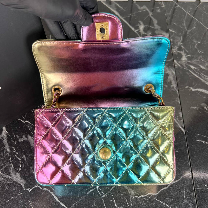 Chanel 1.75 Chain Patent Leather Bag