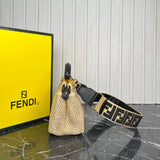 Fendi Peekaboo Small Raffia Bag
