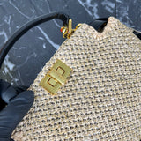 Fendi Peekaboo Small Raffia Bag