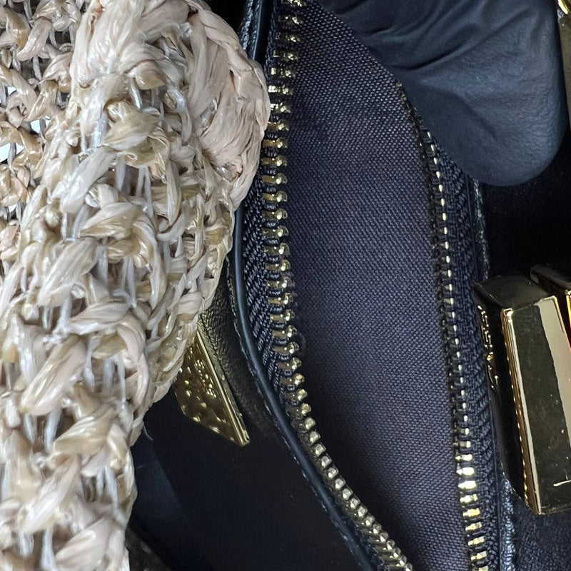 Fendi Peekaboo Small Raffia Bag