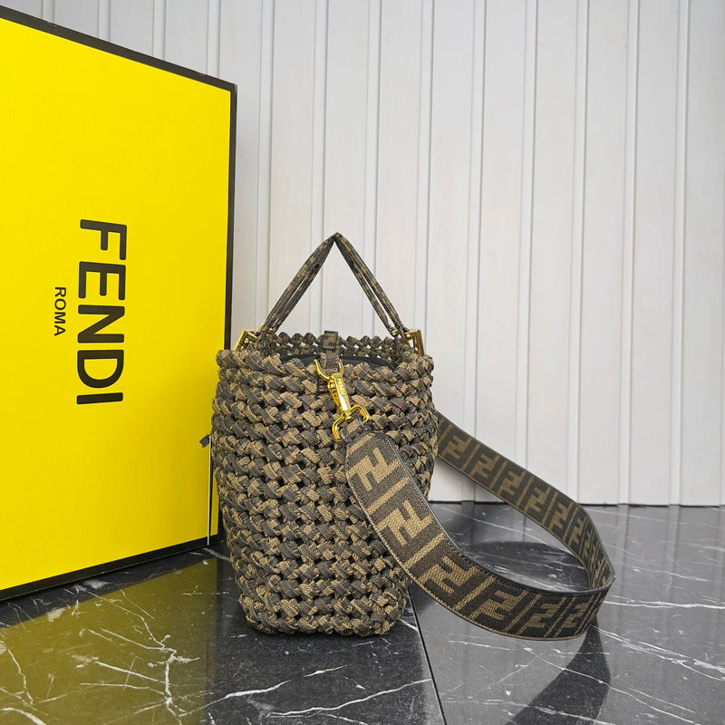 Fendi Peekaboo Canvas Tote Bag
