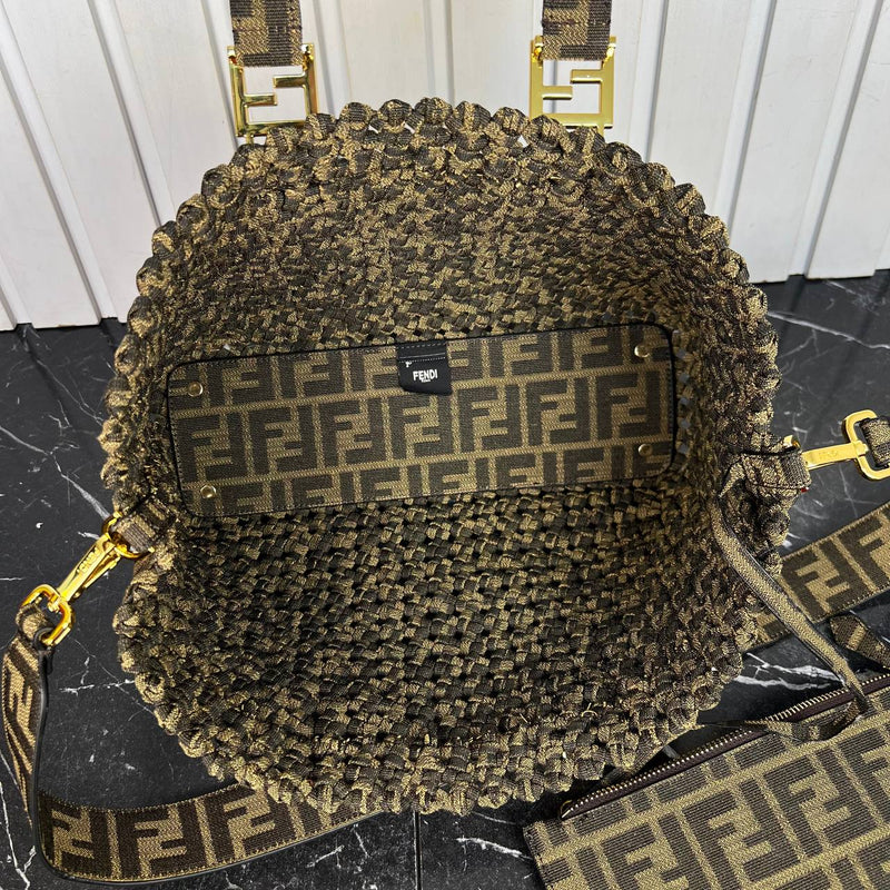 Fendi Peekaboo Canvas Tote Bag