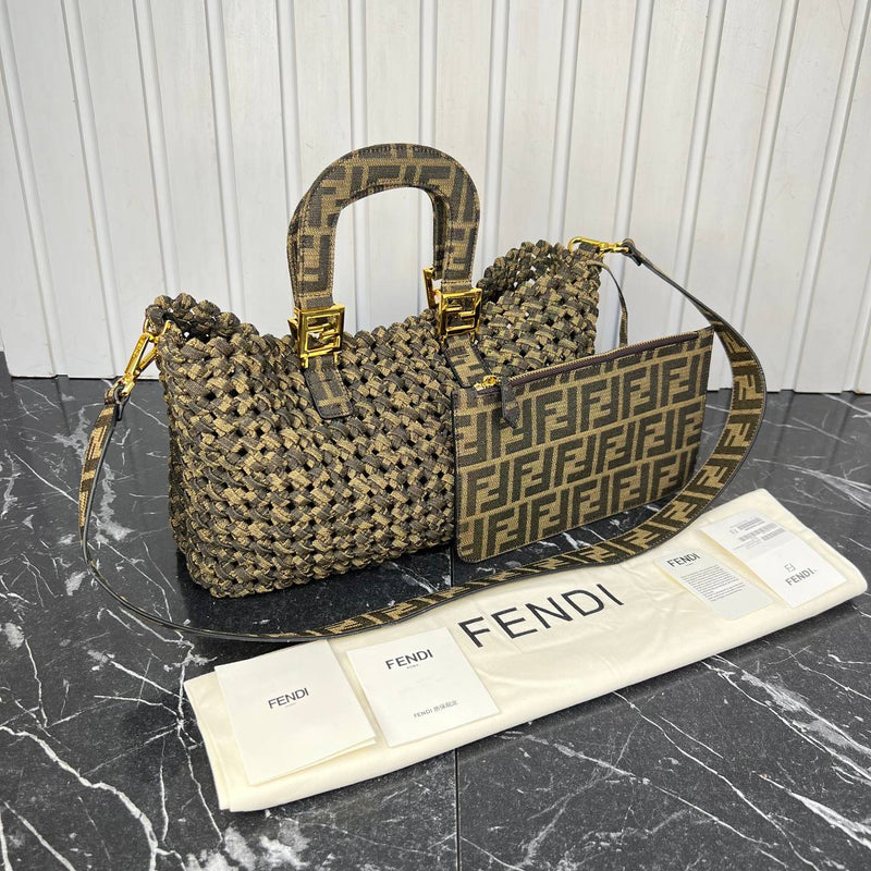 Fendi Peekaboo Canvas Tote Bag