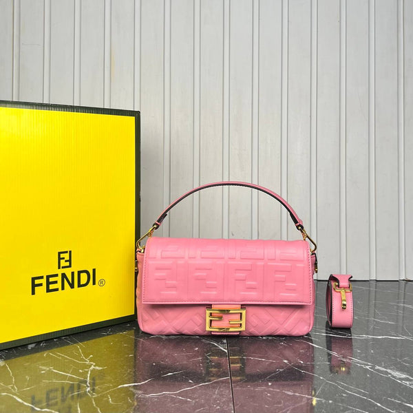 Fendi Baguette Bag with Embossed Leather