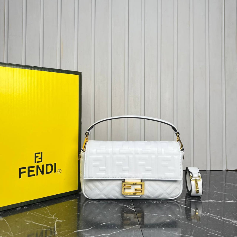 Fendi Baguette Bag with Embossed Leather