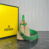 Fendi Peekaboo Small Raffia Bag