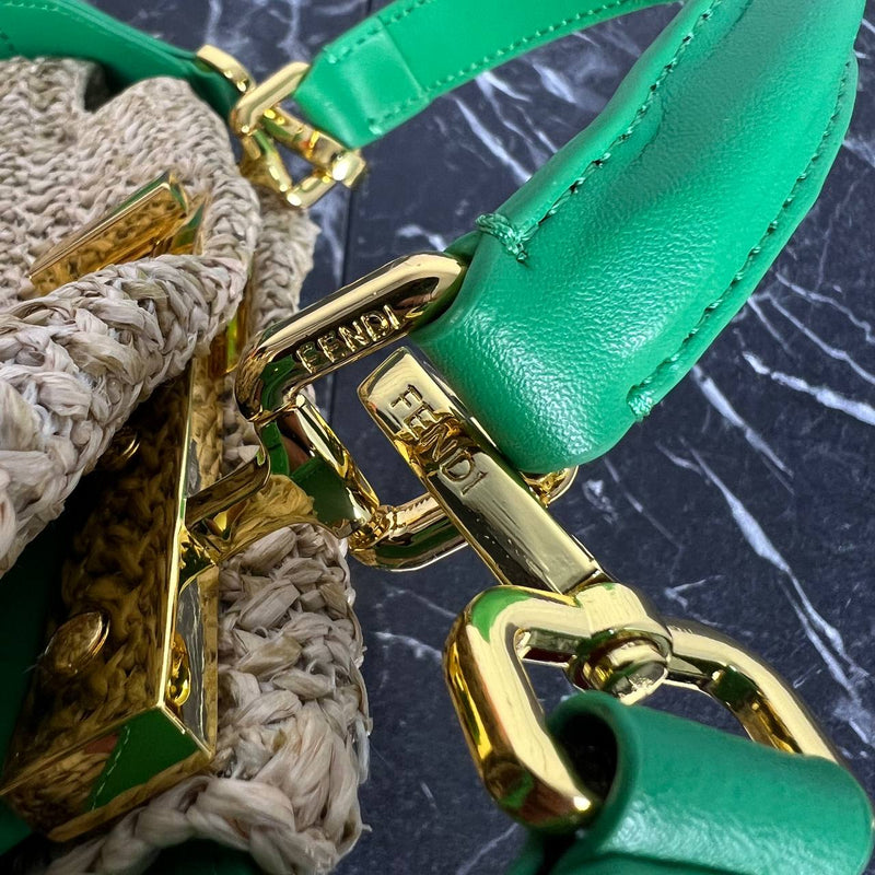 Fendi Peekaboo Small Raffia Bag