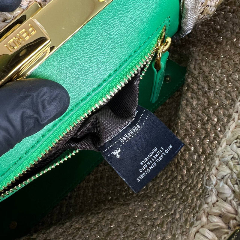 Fendi Peekaboo Small Raffia Bag