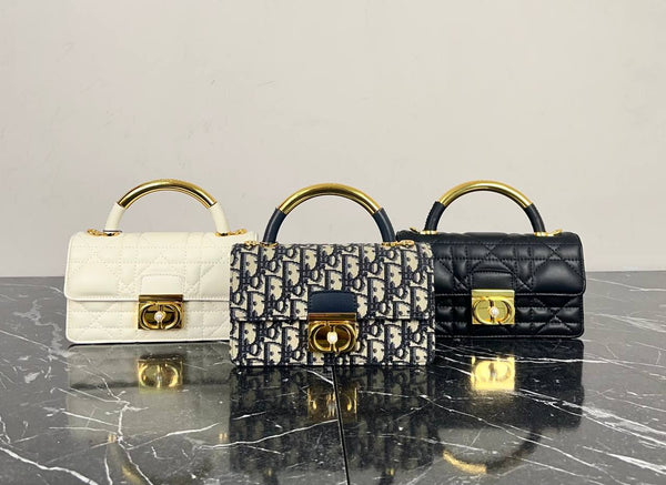 Christian Dior Oblique Top Handle Bag Small