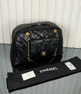 Chanel Bowling Bag in Quilted Calfskin Big