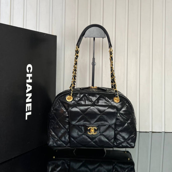 Chanel Bowling Bag in Quilted Calfskin Medium
