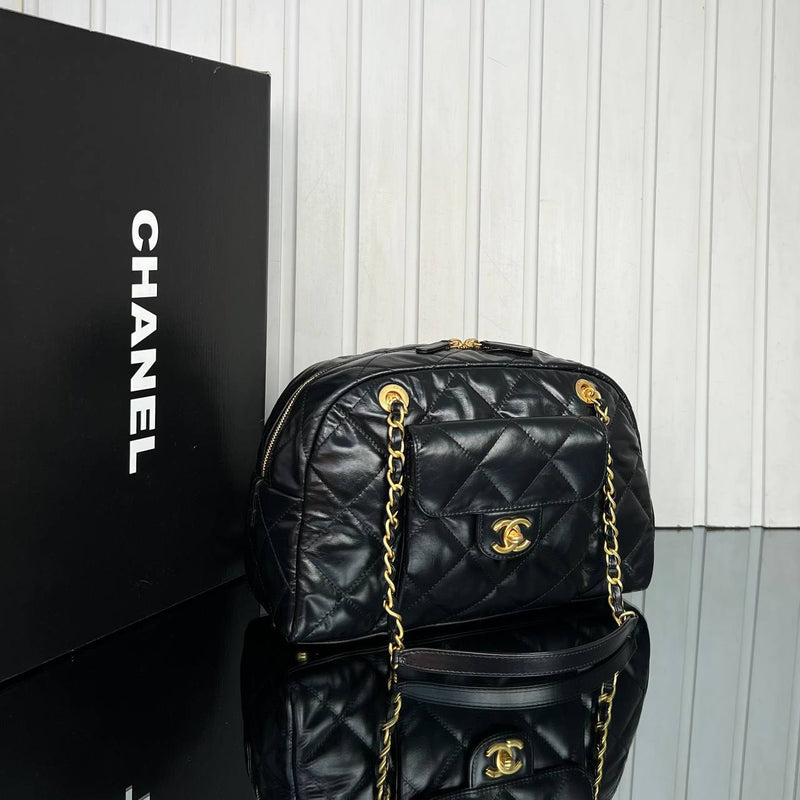Chanel Bowling Bag in Quilted Calfskin Medium