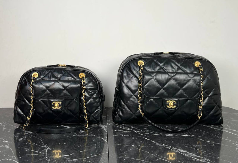 Chanel Bowling Bag in Quilted Calfskin Medium