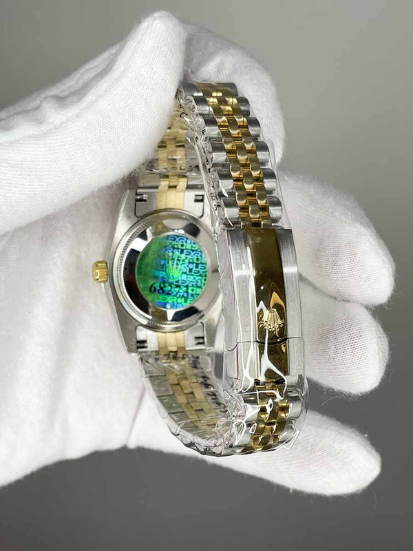 Rolex Date Just 31mm Jubile Gold Stone Steel Roma