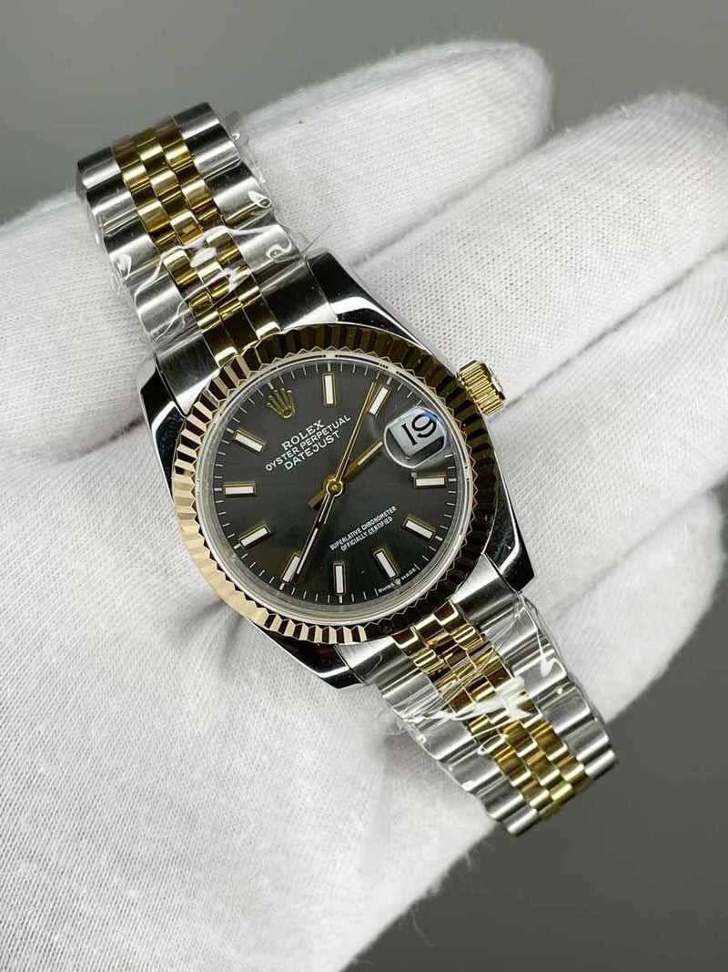 Rolex Date Just 31mm Jubile Stone Gray
