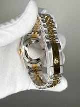 Rolex Date Just 36mm Jubile Gold Steel Gray Roma