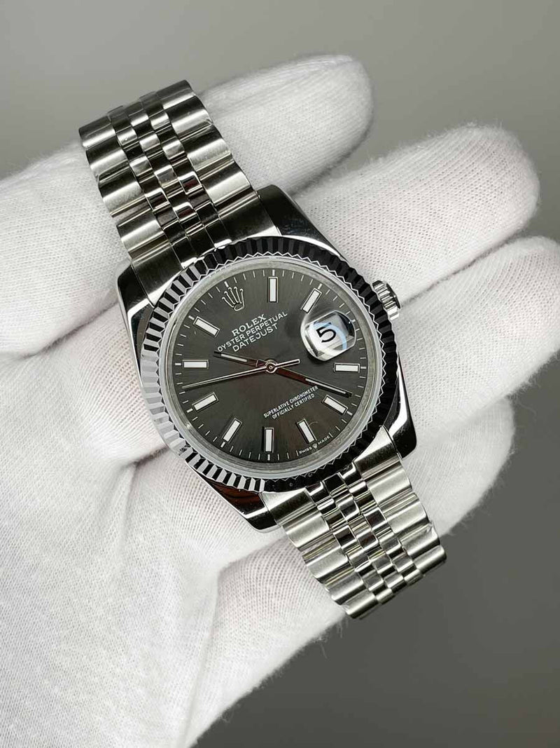 Rolex Date Just 36mm Jubile Gray - Women