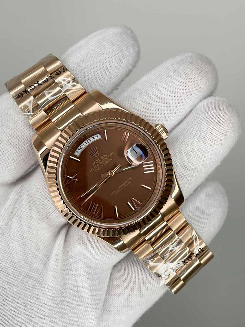 Rolex Day Date Rose & Brown