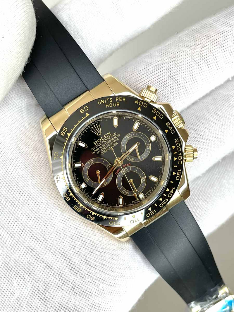 Rolex Daytona Gold &  Black Rubber
